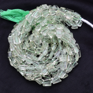 Cuentas facetadas de amatista verde AAA+ de 8mm-10mm, pepitas de amatista natural, piedra semipreciosa, cuentas raras pulidas para joyería - Product Image 6