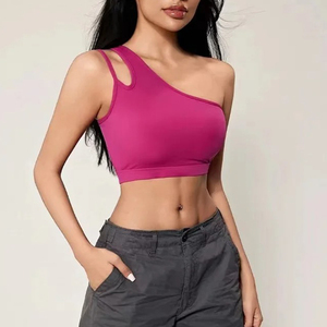 Soutien-gorge de sport à une épaule Soutien-gorge de sport pour femme Haute performance Confort et style Soutien-gorge de sport sans couture à soutien élevé - Product Image 4