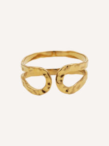 CUCOCUCA YXQ R141 Anillo de acero inoxidable chapado en oro para mujer, uso cómodo sin irritación, diseño atemporal, envío en 48 horas a la UE - Product Image 1