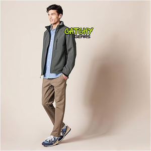 Chaqueta Softshell hecha a medida al por mayor, tela ligera y duradera a prueba de viento e impermeable para uso en exteriores - Product Image 5