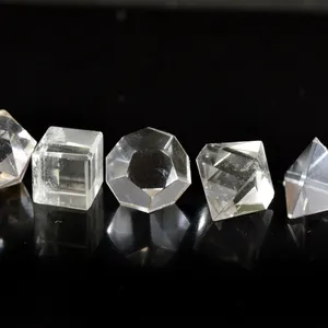 7Pcs Branco Natural Claro Quartzo Sólidos Platônicos Sagrado Geométrico Cura Geometria Set Iniciante Crystal Sphere Kit Cube Merkaba
