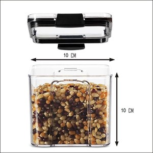 750 mL Square Glass Storage <b>Jar</b> with White Lid <b>Airtight</b> Stackable Dishwasher Safe Made in India - Product Image 3