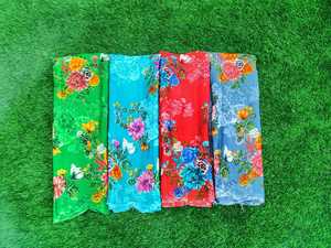 ผ้าแพรย่นสีสดใสผ้านิ่มพิมพ์ลายส่าหรีกับเสื้องานแต่งงานไร้น้ำหนักสไตล์โมเดิร์น - Product Image 2