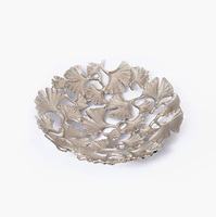 Vintage bronzen lakken dienblad voor één fruit, gepolijst aluminium gegoten metaal, milieuvriendelijk multifunctioneel design, woonkamer