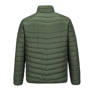 Chaqueta Acolchada de Microfelpa para Adultos, Suave, Transpirable, para Invierno, Uso en Exteriores, Cierre de Cremallera, Diseño Sólido, Tela de Lona - Product Image 2