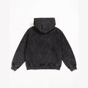 Sweat à capuche décontracté surdimensionné lavé à l'acide pour sweat à capuche en coton léger de Style Streetwear avec cordon de serrage unisexe nouveau meilleur sweat à capuche pour hommes - Product Image 2