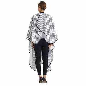 Capas profesionales de peluquería de poliéster de uso diario \ Capas de peluquero de cuello redondo para corte de pelo impermeable - Product Image 2