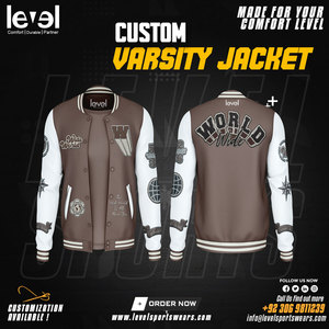 แจ็คเก็ตบอมเบอร์แจ็คเก็ตเบสบอลของผู้ชายเสื้อแจ็คเก็ตแบบปักโลโก้ตามสั่งสำหรับฤดูหนาว - Product Image 4