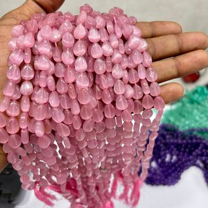 Cuentas de Piedras Preciosas de Cuarzo Rosa en Forma de Almendra AAA+, Color Rosa Monalisa, Forma Ovalada Lisa, Cuentas Ovaladas de Monalisa Rosa, Cuentas de Cuarzo Rosa - Product Image 2