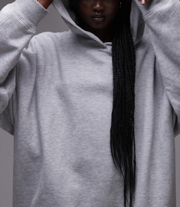 Venta al por mayor 100% algodón mujeres sudaderas con capucha personalizado Puff impreso Logo Drop Shoulder 350GSM Stringless sudadera invierno con capucha cuello - Product Image 4