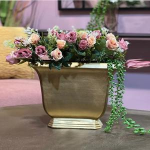 Metal <b>Vase</b> In Planter Design <b>Black</b> Finished Ideal for Modern Interiors and Greenery Display Wholesale From India - Product Image 3