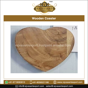 Sous-verre en bois de qualité supérieure en forme de cœur classique personnalisé à prix d'usine pour la décoration de table en provenance d'Inde - Product Image 2