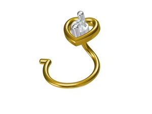 Prix d'usine Vente à chaud d'une épingle de nez fabriquée en or jaune 14 carats avec des diamants cultivés en laboratoire Collection de bijoux de mode - Product Image 5