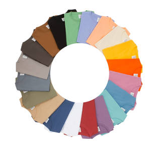 Meilleure vente grande taille pour hommes 190g T-shirt à col rond en coton T-shirt uni unisexe avec logo personnalisé et couleur unie pour hommes - Product Image 3