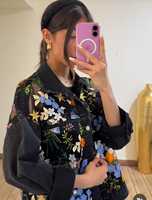 Nouvelle mode couture Patchwork dentelle brodé lâche femmes Denim Jean veste pour mariage
