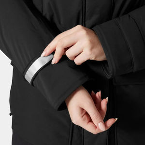 Chaqueta de Plumón de Invierno para Mujer, Diseño Personalizado, Color Negro, con Capucha Ajustable, Acolchada, Tipo Burbuja - Product Image 4