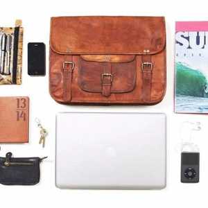 กระเป๋าหนังควายแท้100% ขนาด13นิ้วกระเป๋าเดี่ยวแถบยาวสองชั้นทำด้วยมือ100% แล็ปท็อปของแท้ - Product Image 2