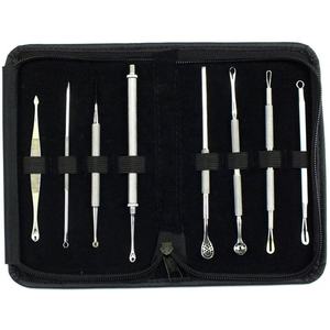 ZUOL INSTRUMENTS Stainless Steel Blackhead Acne <b>Needle</b> Remover Set for Nose & Face Pore Extraction Skin Care Tools Zipper <b>Case</b> - Product Image 1