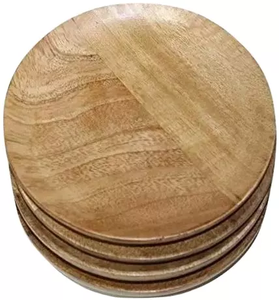 Plato de Servir Grande de Madera Maciza, Personalizado, de 8 Pulgadas, Estilo Rústico, para Fiestas, Artesanía Saniya, Técnica Pigmentada - Product Image 5