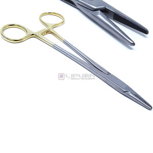 <span class=keywords><strong>BAUMGARTNER</strong></span> 12.5cm (6 pollici/15.24cm) Manipolatore per aghi chirurgici in carburo di tungsteno, Strumento medico manuale con anelli dorati, Sicurezza MOL - Product Image 2