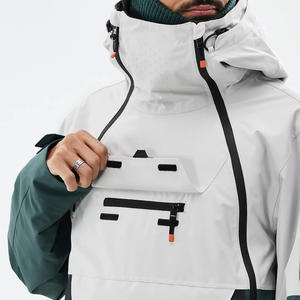 Vestes de ski d'extérieur à capuche coupe-vent à fermeture éclair en gros pour temps froid, manteaux de neige imperméables de haute qualité avec doublure en polaire pour hommes - Product Image 5