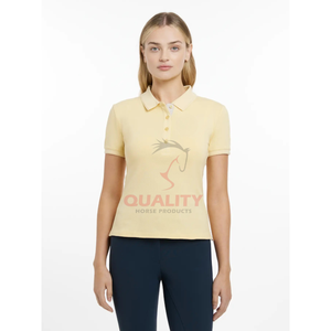 Top Ecuestre para mujer, camisa transpirable de verano, tela elástica ligera que absorbe la humedad, tops elegantes para montar a caballo - Product Image 1