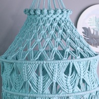 Lanterne en macramé de haute qualité AAE, forme de lampe en coton fait à la main, corde suspendue, abat-jour décoratif, Boho, décoration de la maison