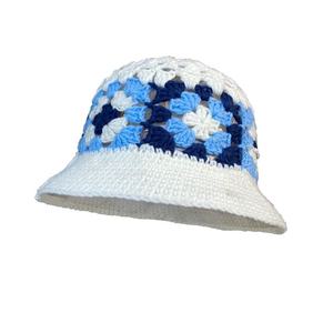 Sombrero de Pescador de Ganchillo Estilo Coreano INS 2025 para Mujer, para Todas las Estaciones, Otoño Invierno, Color en Contraste, Apto para Verano - Product Image 5