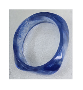 Brazalete de Resina Grande Vintage, Estilo Clásico, Brazalete Ancho, Joyería de Regalo, Mejor Calidad, Color Azul Resina para Ella - Product Image 1