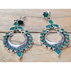 Pendientes de tuerca finos de Plata de Ley 925, piedras preciosas verdes esmeralda naturales, regalo de joyería de boda para su colección de pendientes de Esmeralda - Product Image 6