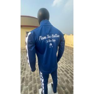 ชุดวอร์มเสื้อโค้ชสำหรับฤดูหนาวและฤดูใบไม้ผลิผ้าโพลีเอสเตอร์สองชิ้นปักลาย - Product Image 3