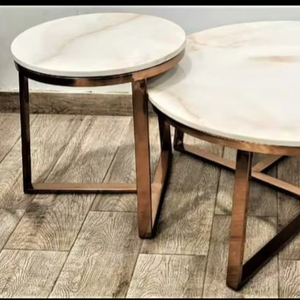 Grande table basse ronde moderne de luxe en marbre haut de gamme - Product Image 2