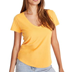 Camiseta extragrande de alta calidad para mujer, Camiseta con estampado personalizado de logotipo de talla grande, estilo informal de ocio, diseño sencillo en blanco para el verano - Product Image 1