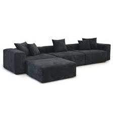 Canapé sectionnel à un siège de haute qualité, ottoman compressé sous vide, en forme de L, en tissu et éponge, vente en gros d'usine pour le salon - Product Image 2