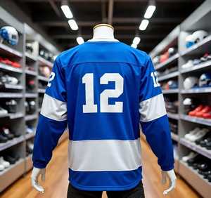 Ropa deportiva Jersey de hockey sobre hielo Calidad Premium Cosido superior Bordado personalizado Antibacteriano Secado rápido Transpirable Unisex Hielo - Product Image 6