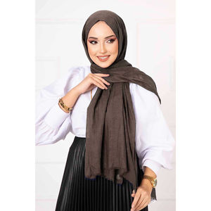 Châle en bambou couleur café au lait, ensemble élégant de foulard, gants et chapeau - Product Image 2