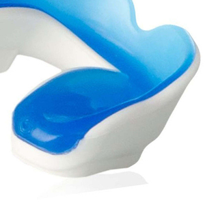 Protège-dents en silicone blanc et bleu, moulable, équipement de protection sportive pour la boxe, adultes, design léger, style standard, à enfiler - Product Image 6