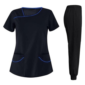 Venta al por mayor de uniformes hospitalarios de alta calidad uniformes médicos elegante mujer enfermería uniformes elásticos médicos conjuntos de uniformes - Product Image 3