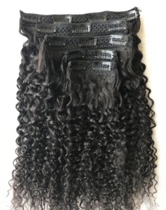 Pinza rizada Afro brasileña de visón 100%, extensiones de cabello humano virgen indio Remy, 200 gramos, 7 juegos de cutículas - Product Image 3