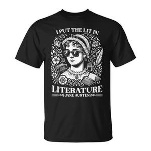 Camiseta de Jane Austen, autora de novelas literarias, con la imagen de la escritora icónica, para uso promocional - Product Image 1