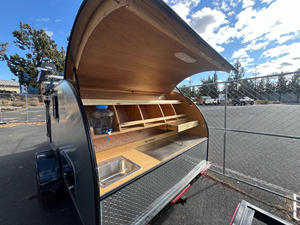 Modern Lightweight Teardrop Camper Trailer Premium Interior Design Stainless Steel Kitchenette 8-Person Sleeping Space Double - Product Image 5