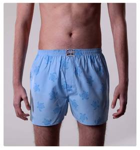Bóxer geométrico ligero de primera calidad para hombre, cómodo tejido de punto de algodón ecológico, transpirable, ropa de dormir con logotipo personalizado - Product Image 3
