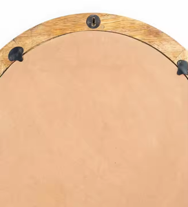 Espejo de Pared Cuadrado Moderno en Color Marrón Hecho de Madera de Mango Ecológica Hecho a Mano por Azora Industries - Product Image 3