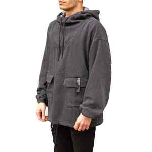 Nuevas Sudaderas con Capucha de Invierno para Hombre, Estilo Denim, con Logotipo Personalizado, Talla Grande, Resistentes al Viento, 100% Algodón, Color Sólido, Estilo Urbano, Lavado Ácido, con Cierre - Product Image 5