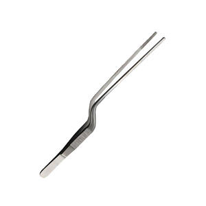 Fórceps de bayoneta Adson, 16cm, Punta dentada, 19cm, instrumentos quirúrgicos manuales Gruenwald, base de acero metálico, instrumentos quirúrgicos - Product Image 3