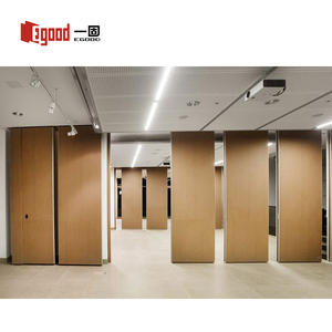 ระบบประตูบานเลื่อนแขวนบนผนังที่สามารถใช้งานได้พร้อมวัสดุ MDF แบบยืดหยุ่นสำหรับการรับประทานอาหารในโรงเรียนและโรงยิม - Product Image 2