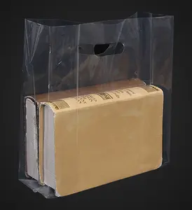 Custom a buon mercato stampato torta di pane forno Die taglio imballaggio sacchetto di plastica per torta trasparente sacchetto trasparente con manico
