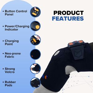 Masajeador de Rodilla Inalámbrico Campanio CE-40 TENS con Control de Tiempo para la Recuperación de Artritis y Lesiones Deportivas, Negro - Product Image 5