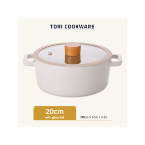 Olla TORI de lujo hecha en Corea, revestimiento de cerámica antiadherente, diseño europeo mínimo para utensilios de cocina, compras en casa, MI COMPRAS - Product Image 6