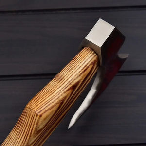 Tomahawks Burraq personnalisés de 19,5 pouces en acier au carbone, manche en bois de rose barbu, étui en cuir, camping, cadeau de plein air, papa, fait à la main, bricolage - Product Image 4